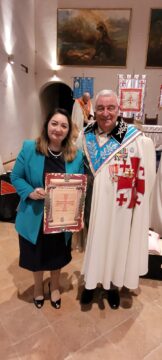 Castello Baronale di Minturno| Elevata a Dama Templare Honoris Causa Francesca Beneduce per virtù proprie