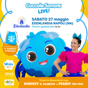 Sabato 27 maggio arriva all’Edenlandia “Whiskey il ragnetto e i suoi amici”.