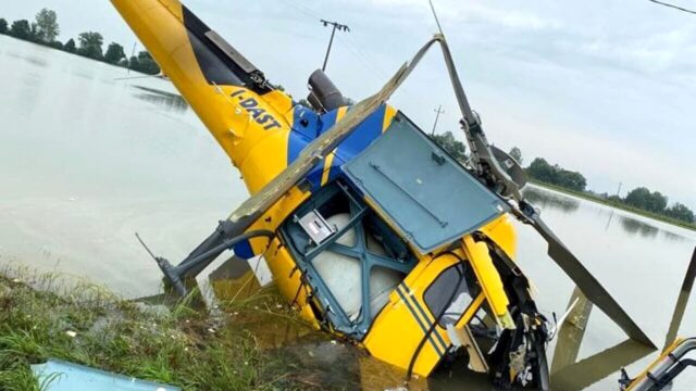 Ultim’ora: precipita elicottero soccorso nei luoghi dell’alluvione. Diversi i feriti