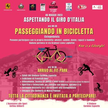 Sant’Anastasia, ciclopedalata cittadina, esibizioni, freestyle bike e omaggio a Marco Pantani