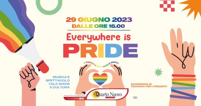 Pride Day a Quarto tra show, musica e talk: appuntamento giovedì 29 giugno