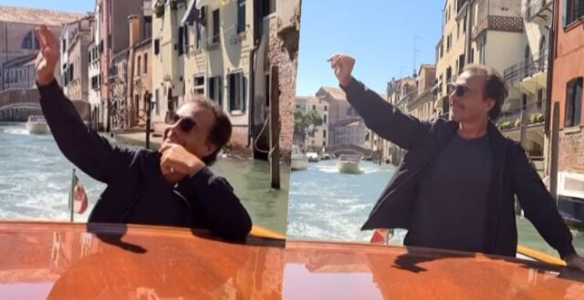 Scena surreale a Venezia: Antonio Zequila saluta trionfante il pubblico ma non c’è nessuno ad aspettarlo