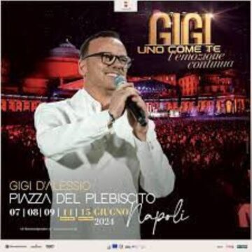 Ben 7 date live di Gigi D’Alessio a Piazza Plebiscito: “GIGI – UNO COME TE – L’EMOZIONE CONTINUA”