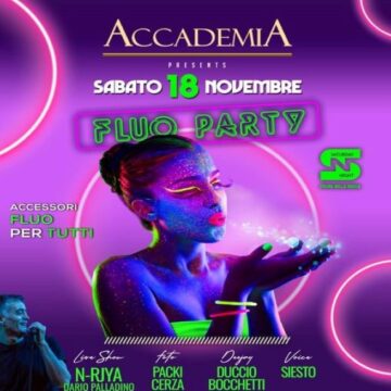 All’Accademia arriva la festa Fluo Party: un concentrato di divertimento inimitabile!