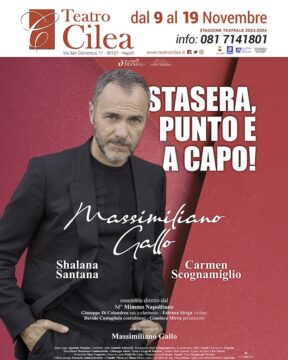 Al Teatro Cilea di Napoli Massimiliano Gallo va in scena con Stasera, punto e a capo!