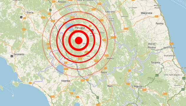 Terremoto in Umbria di magnitudo 3.2