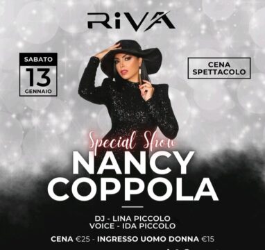 Al Riva Club arriva Nancy Coppola: c’è grande attesa per i suoi fan