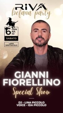 Opening 2024 Riva Club con il Befana Party con la guest star Gianni Fiorellino