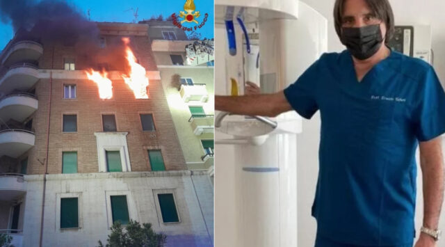 Tragico incendio all’alba: la vittima è “il dentista dei VIP” Ernesto Tafuri