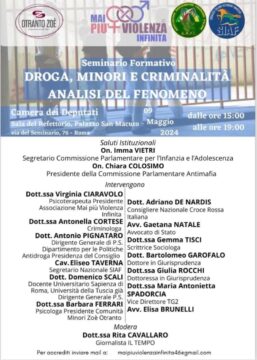 “Seminario sulla Droga, i Minori e la Criminalità: Analisi e Prospettive presso la Camera dei Deputati”