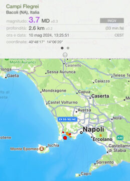 Scossa di terremoto a Napoli: magnitudo di 3.7