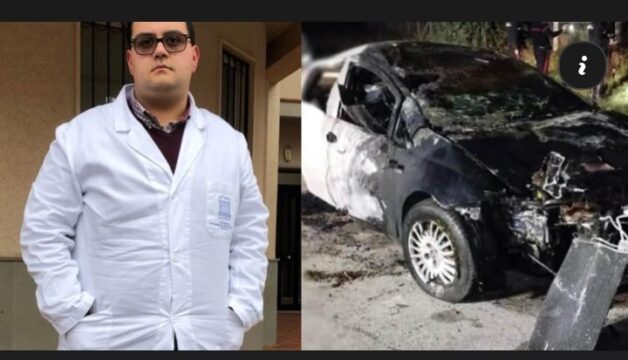 Resta bloccato in auto dopo un incidente, il mezzo prende fuoco: il 24enne Ugo Vinci muore carbonizzato