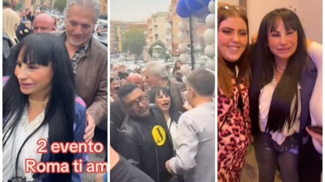 Rita De Crescenzo star a Centocelle:centinaia di persone in fila per lei