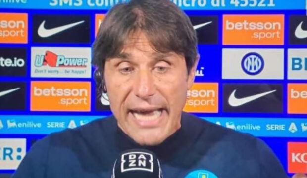 Antonio Conte furioso a DAZN: “Se c’è un errore il VAR deve intervenire!”