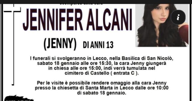 Jennifer Alcani esce di nascosto e muore a 13 anni in un incidente: i genitori pensavano fosse in camera