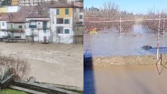 Ancora maltempo in Italia: piena da record per il fiume Lamone