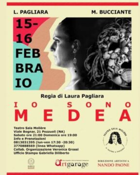 Sabato 15 e domenica 16 febbraio al Teatro sala Moliḕre di Pozzuoli andrà in scena “Io sono Medea”