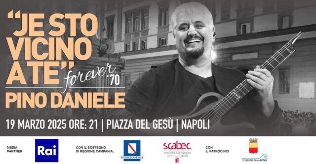 I 70 ANNI DI PINO DANIELE: UN GRANDE EVENTO A PIAZZA DEL GESÙ PER RICORDARLO