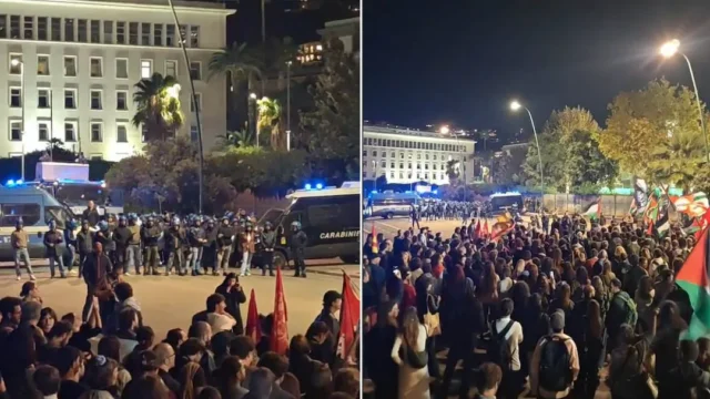 Manifestazione spontanea a Napoli per Gaza, la Palestina e la Flotilla 2