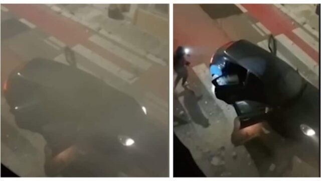 Banda assalta bancomat, facendolo esplodere: la scena ripresa da un residente