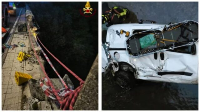 Furgone sfonda parapetto e precipita dal ponte: morto conducente