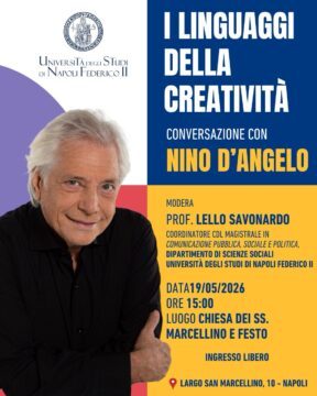 Federico II, Nino D’Angelo ospite de “I Linguaggi della Creatività” il 19 maggio a Napoli