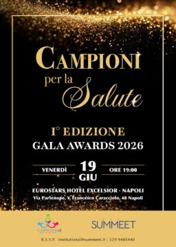CAMPIONI PER LA SALUTE AWARDS: a Napoli la prima edizione del Gala che unisce sport, medicina e impegno sociale nel segno della prevenzione