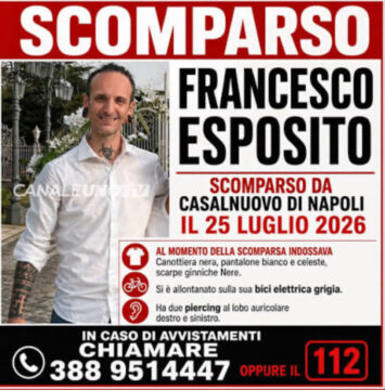 Scomparso da quattro giorni: appello urgente per Francesco Esposito