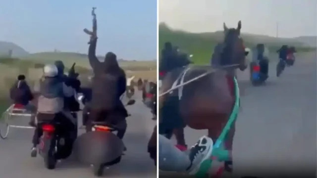 Kalashnikov in pugno durante la corsa clandestina di cavalli: arrestato dopo i video sui social
