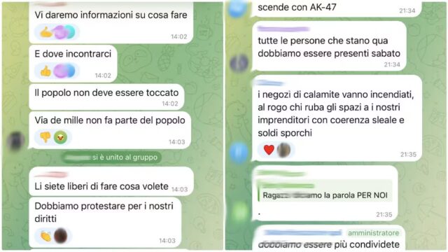 Napoli, istigazione alla violenza in chat verso le manifestazioni del 24 ottobre: 7 perquisizioni e sequestri di armi
